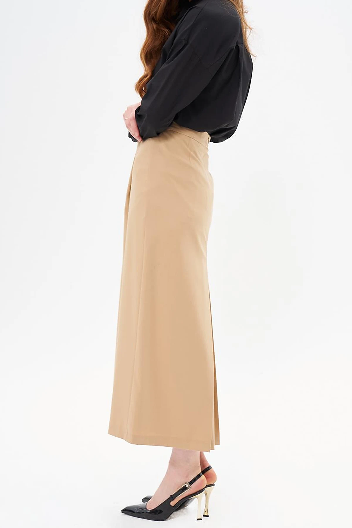 Basic Pencil Skirt Beige