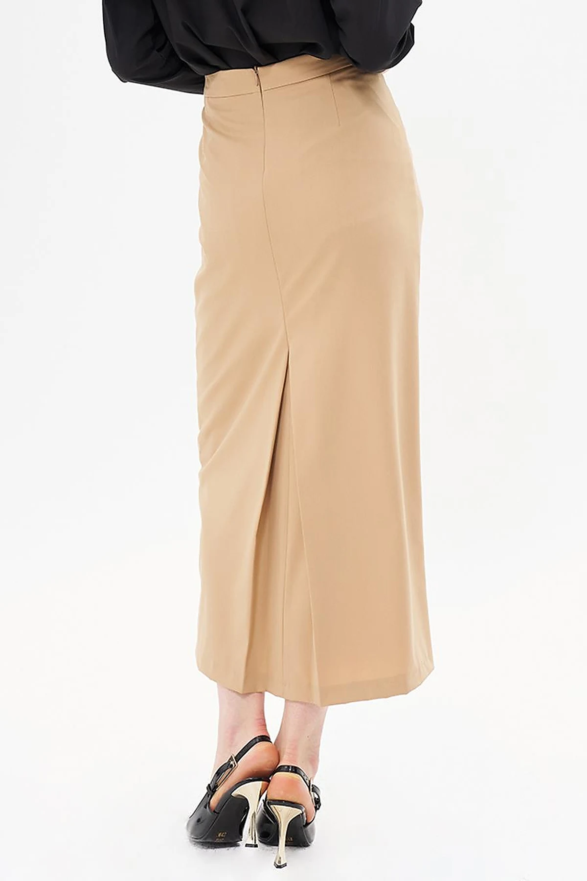 Basic Pencil Skirt Beige
