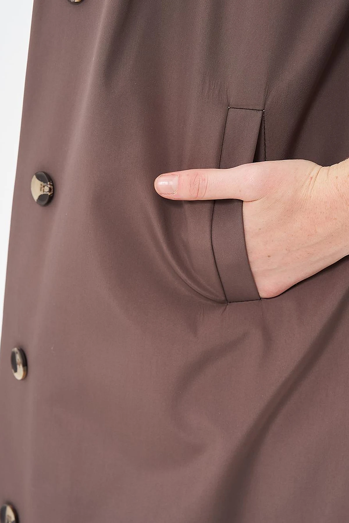 Hood Detailed Overcoat Mink