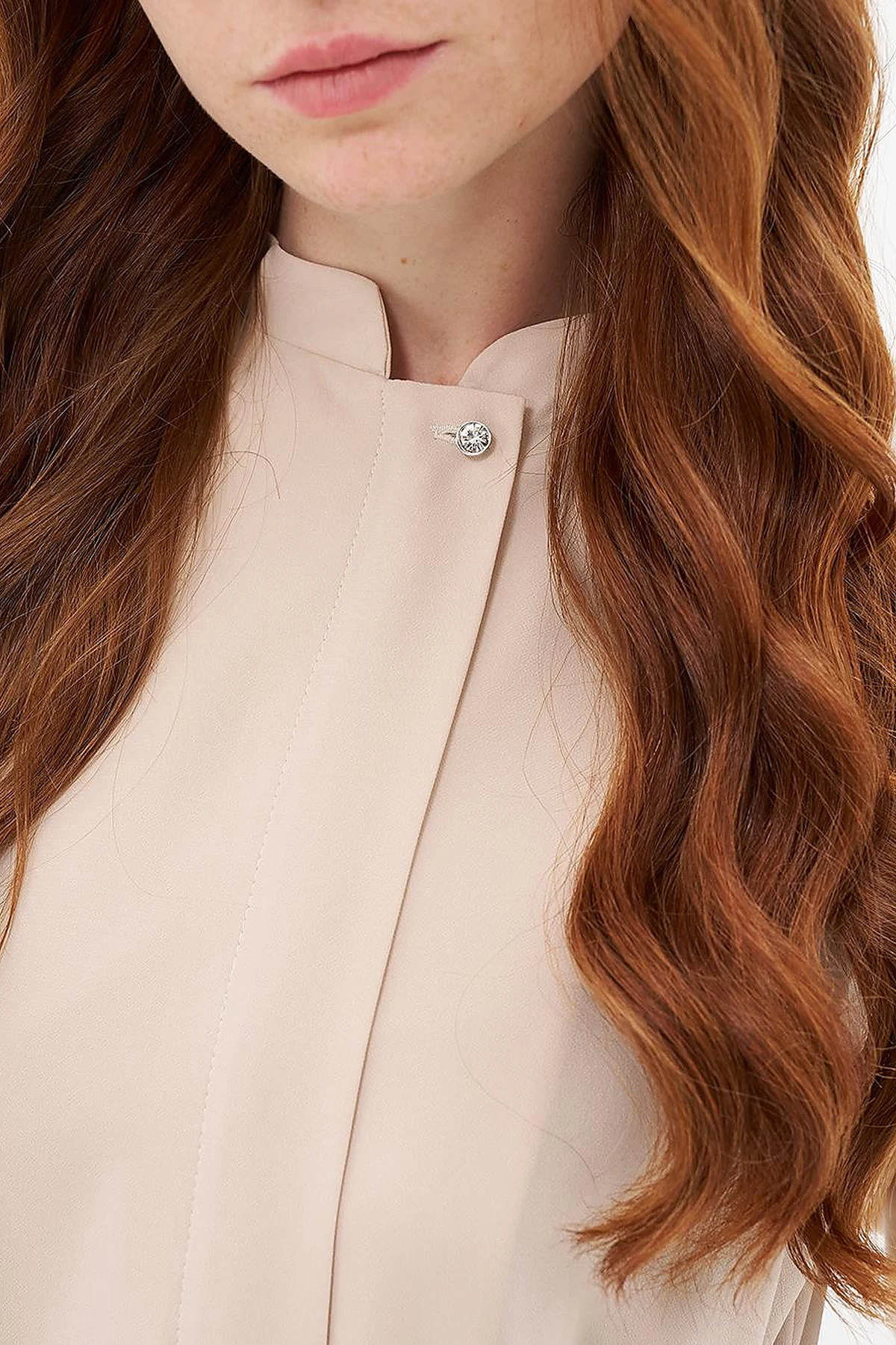 Belted Balloon Sleeve Wear-and-Go Sand Beige