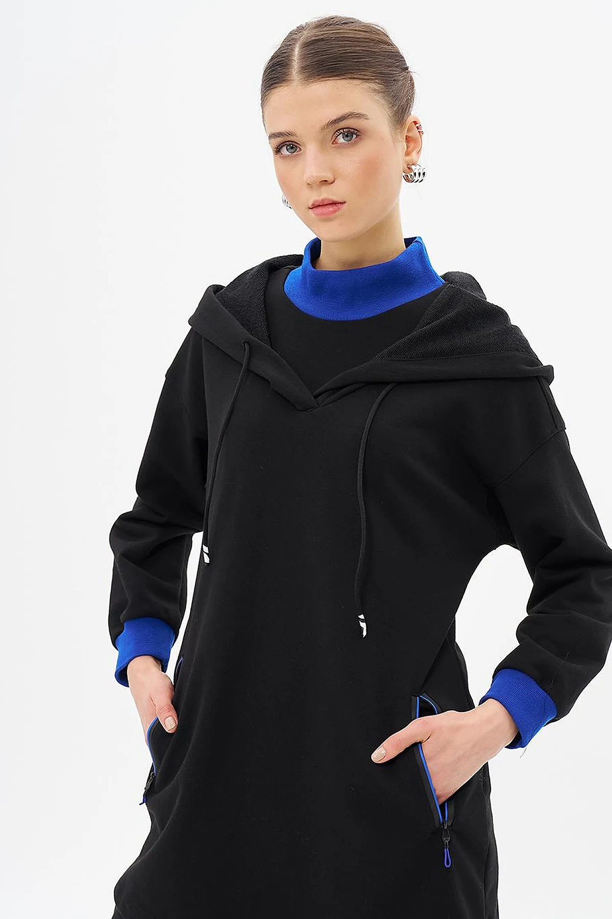 Hooded Three Thread Sweatshirt Black