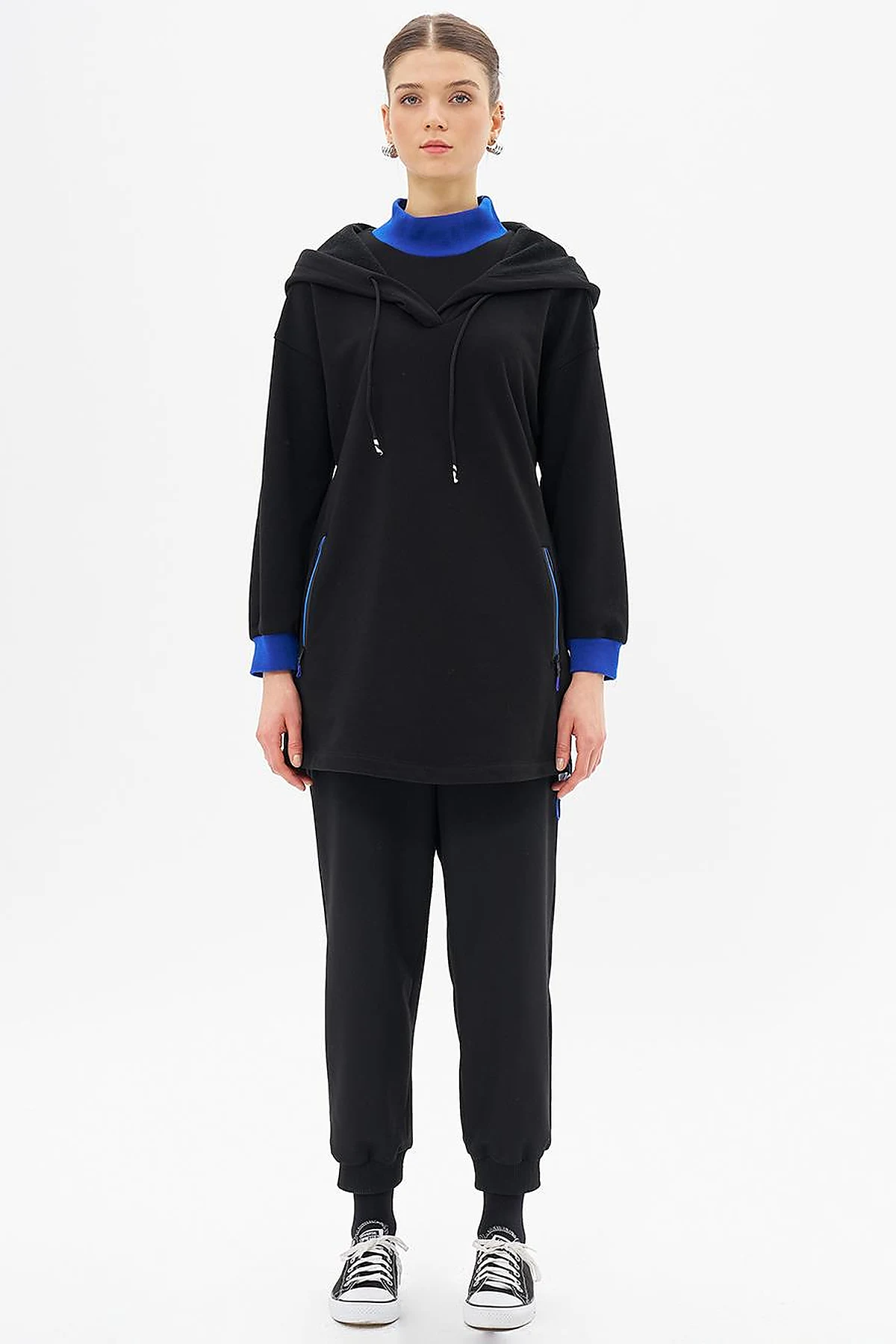 Hooded Three Thread Sweatshirt Black
