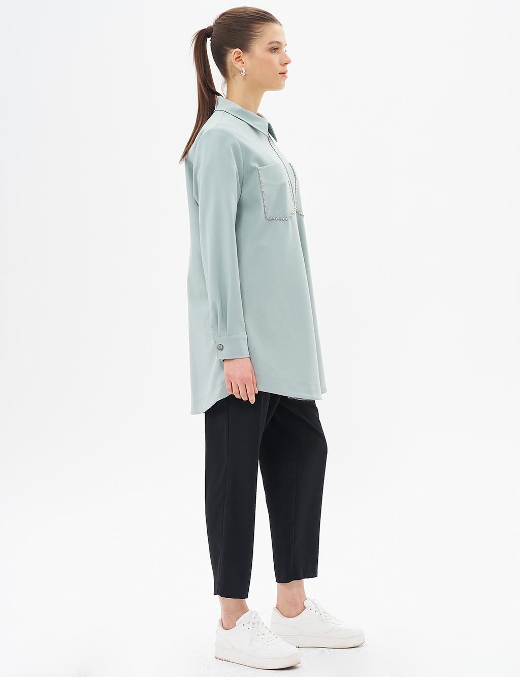 Staple Detailed Tunic Ice Green