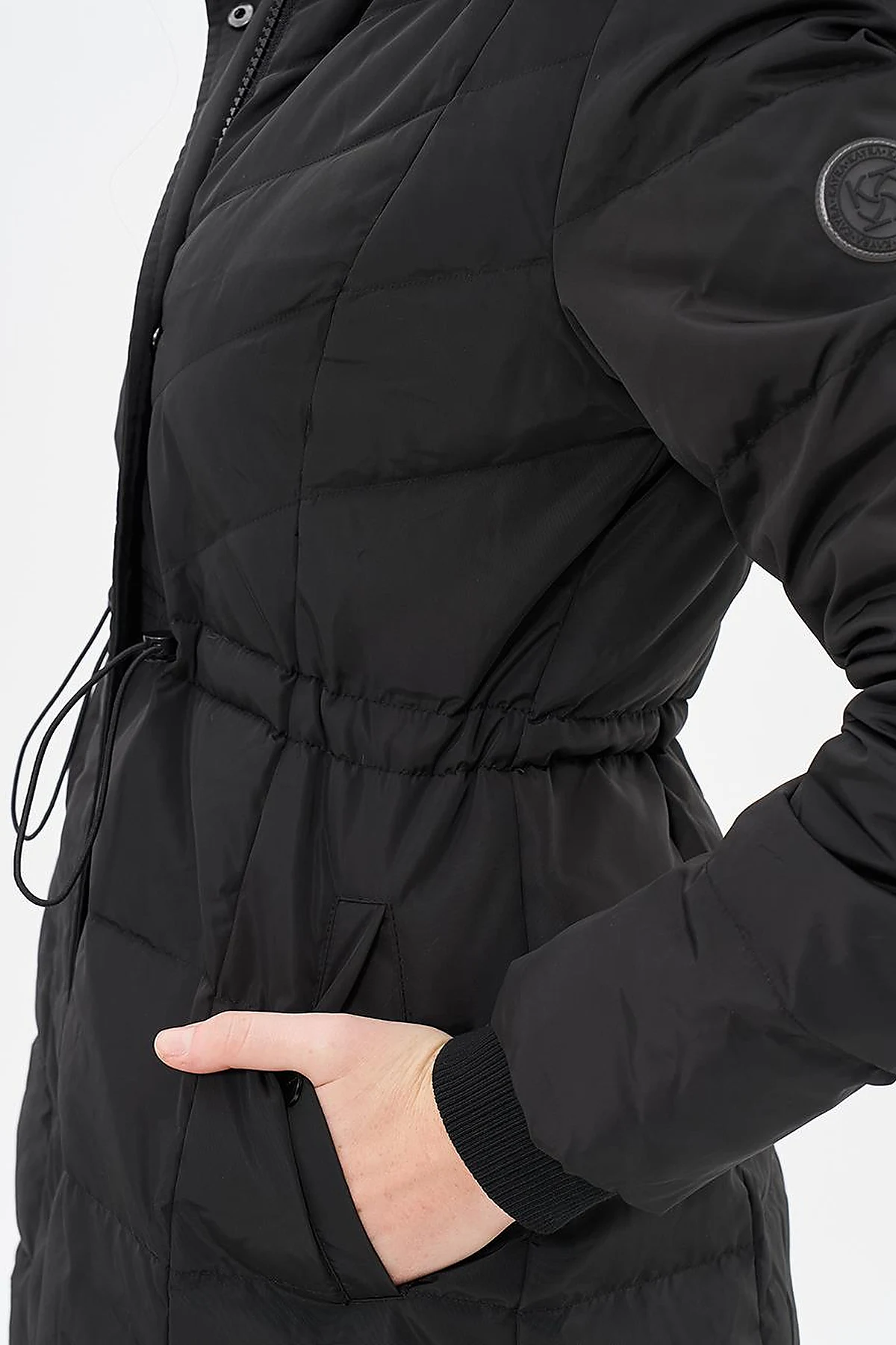 Faux Fur Down Coat Black