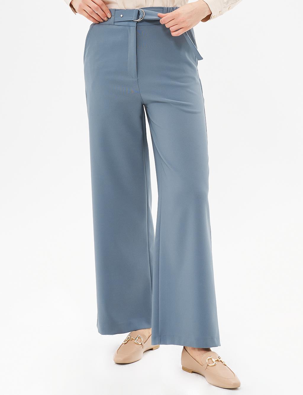 Adjustable Wide Leg Waisted Trousers Nefti