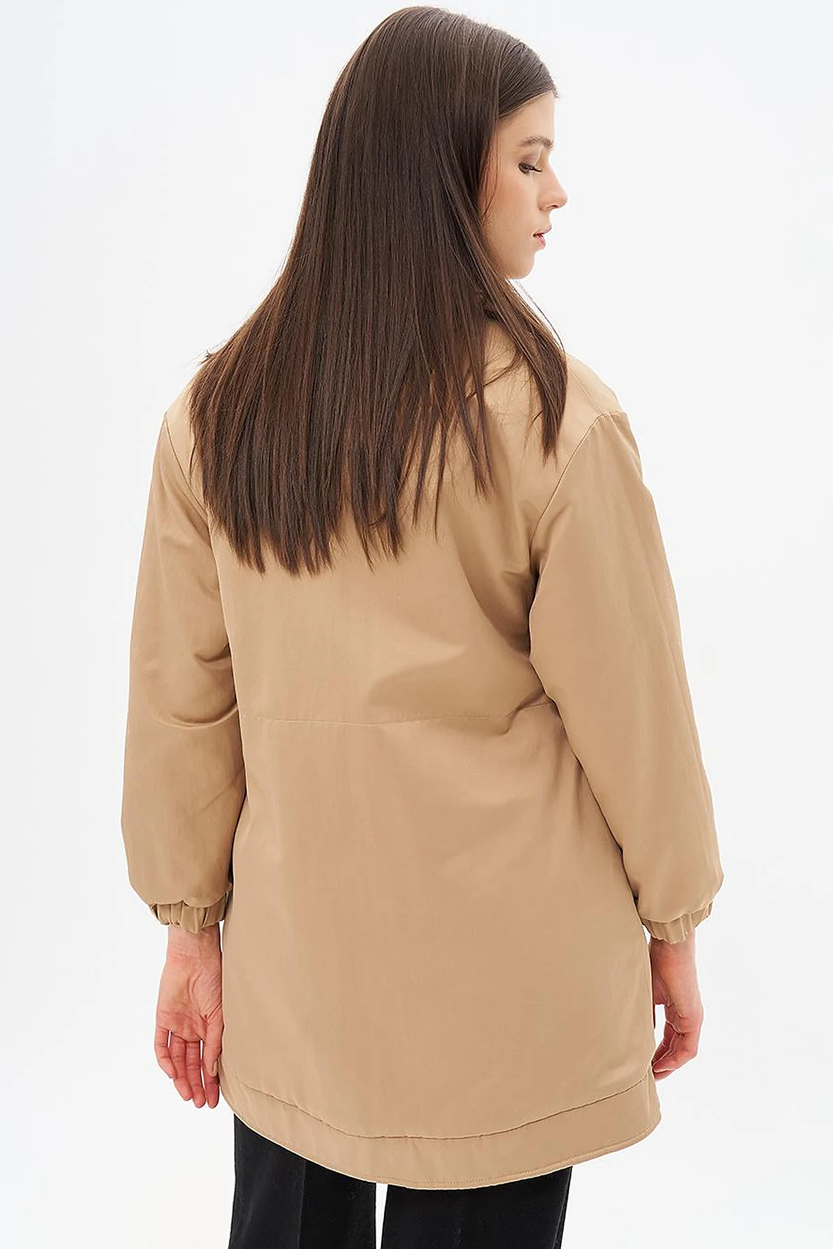 Reversible Faux Fur Coat in Beige