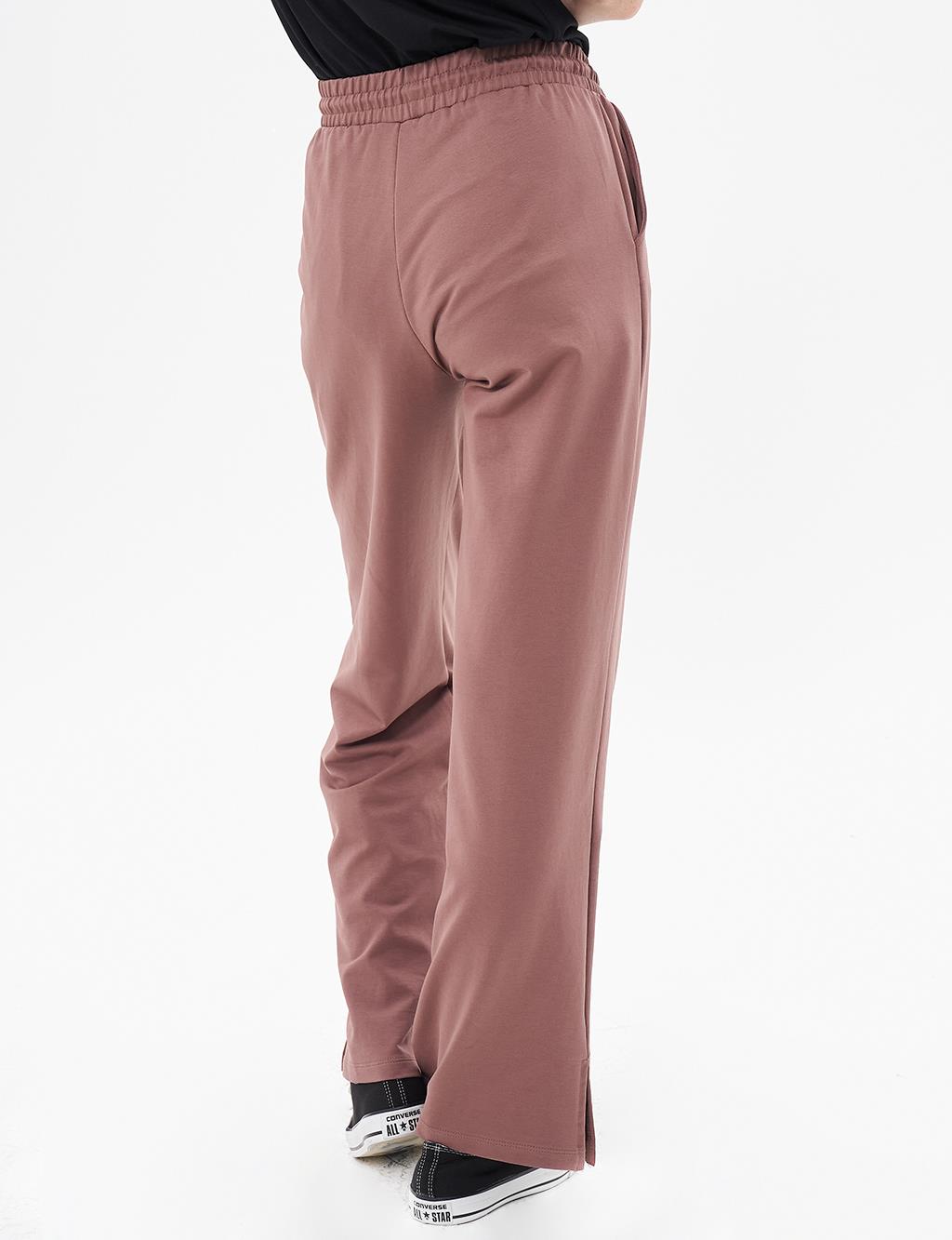 Topstitched Pants in Brown