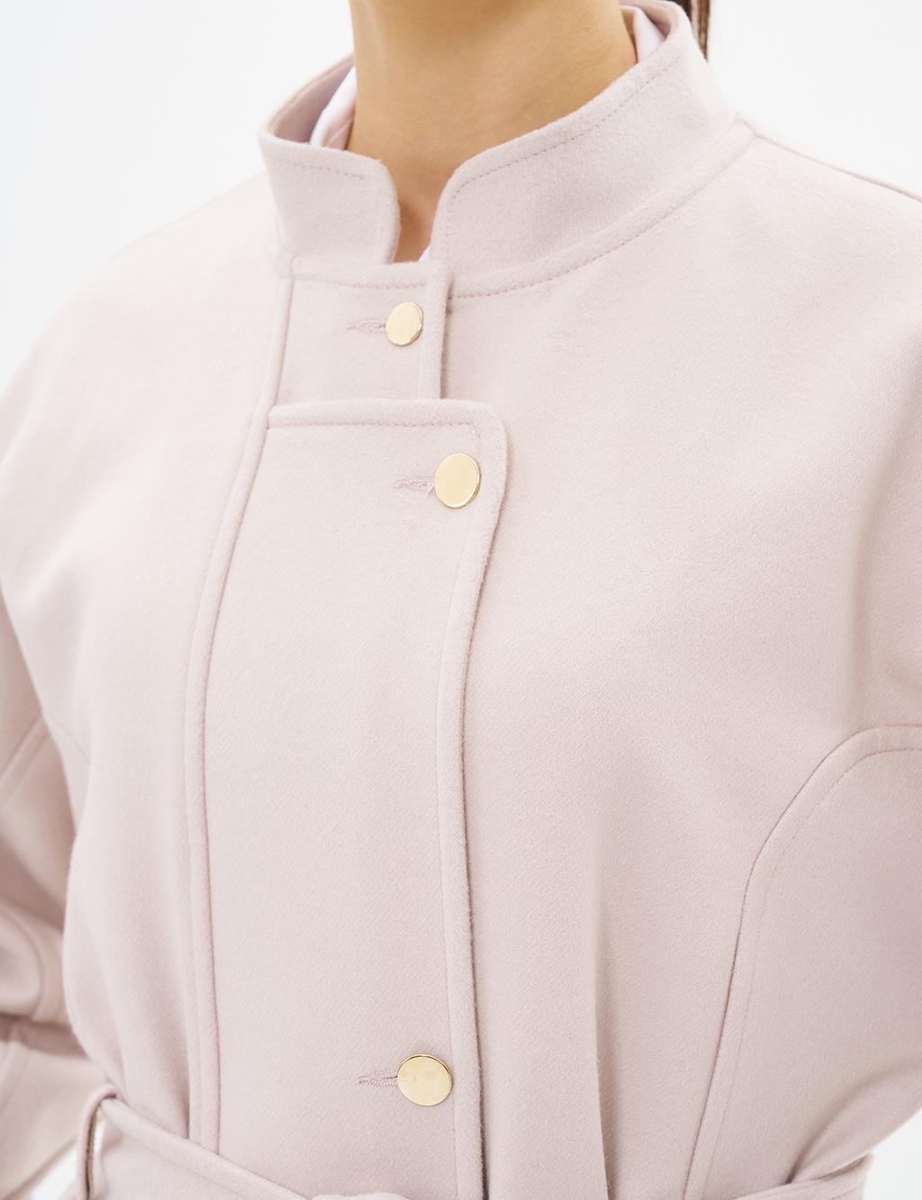 Jacket Belted Cashmere Coat Stone