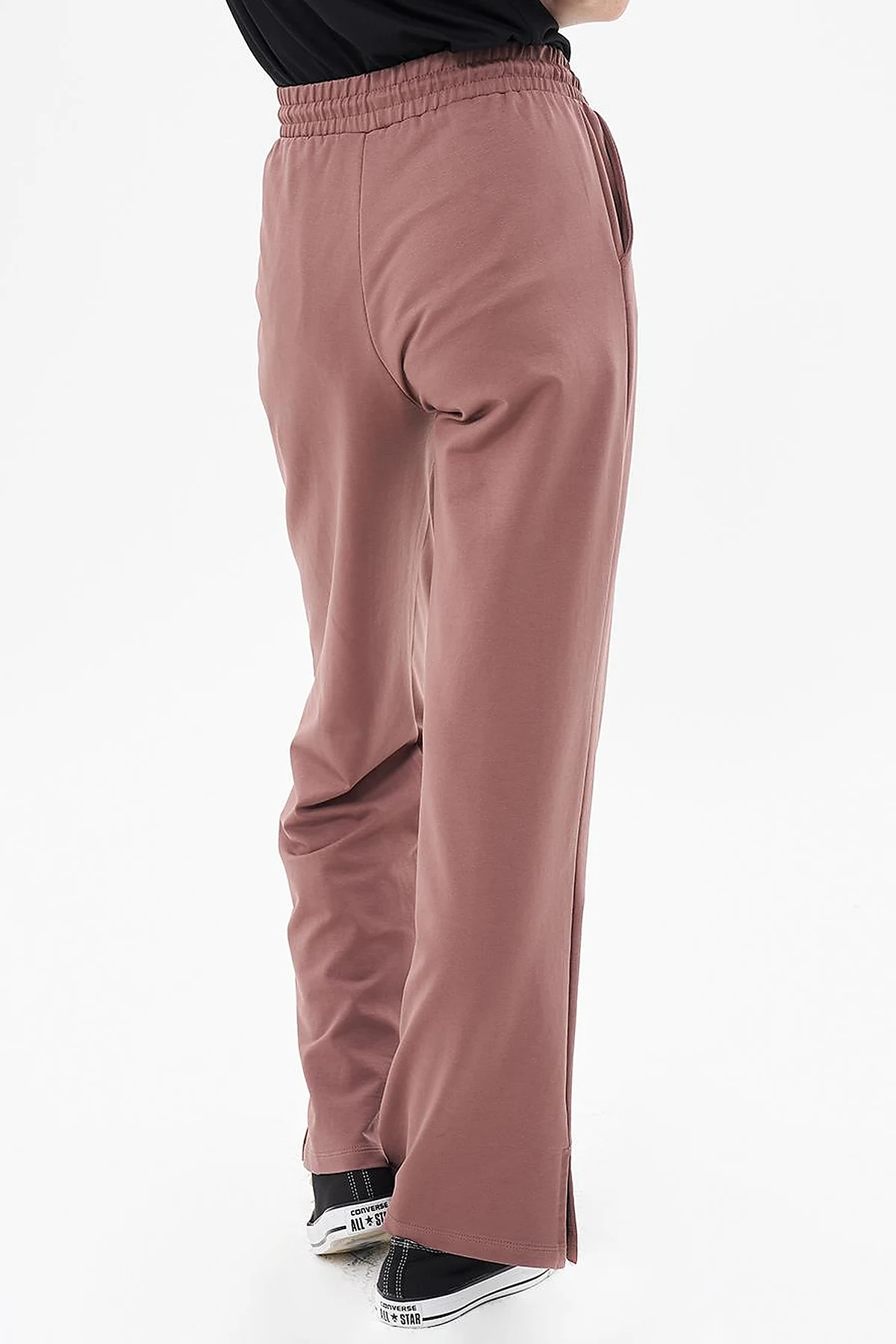Topstitched Pants in Brown