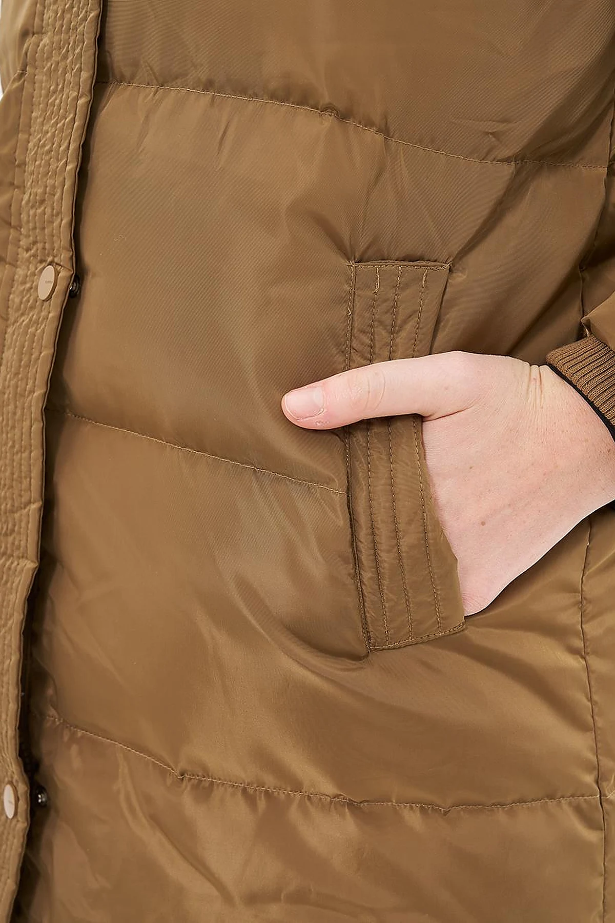 Down Feather Filled Hooded Coat Dark Olive