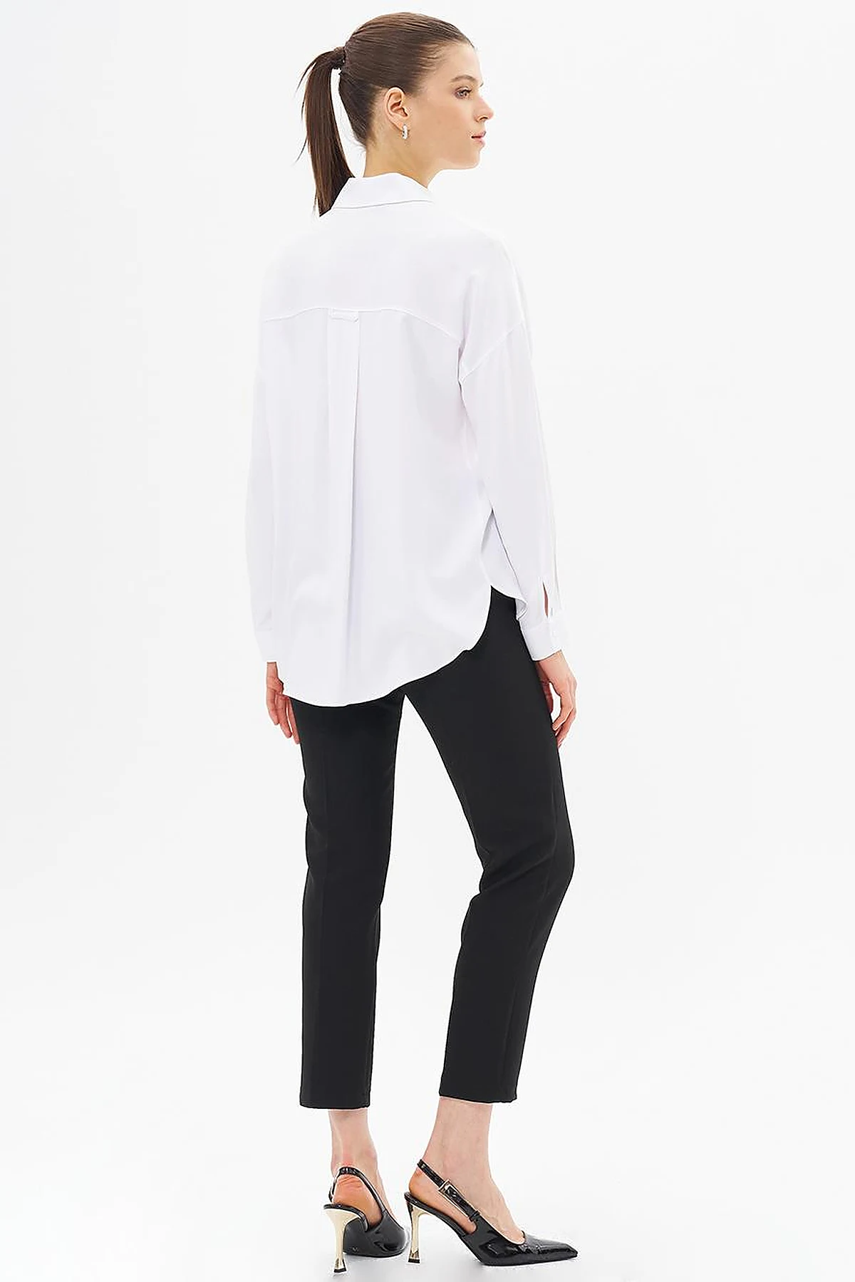 Stone Embroidered Chic Blouse Optic White
