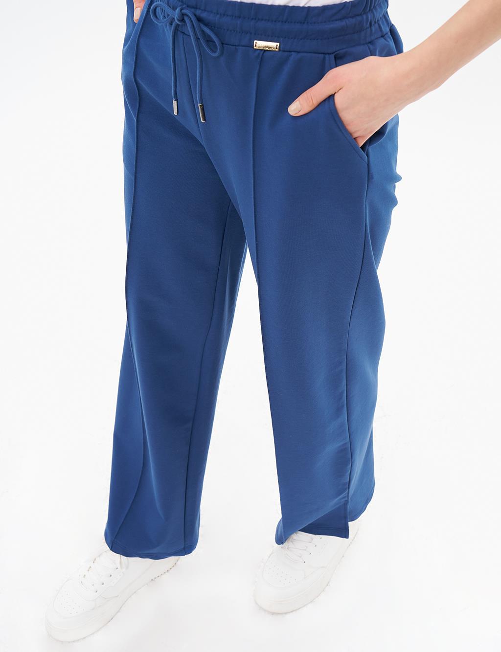 Topstitched Pants in Indigo