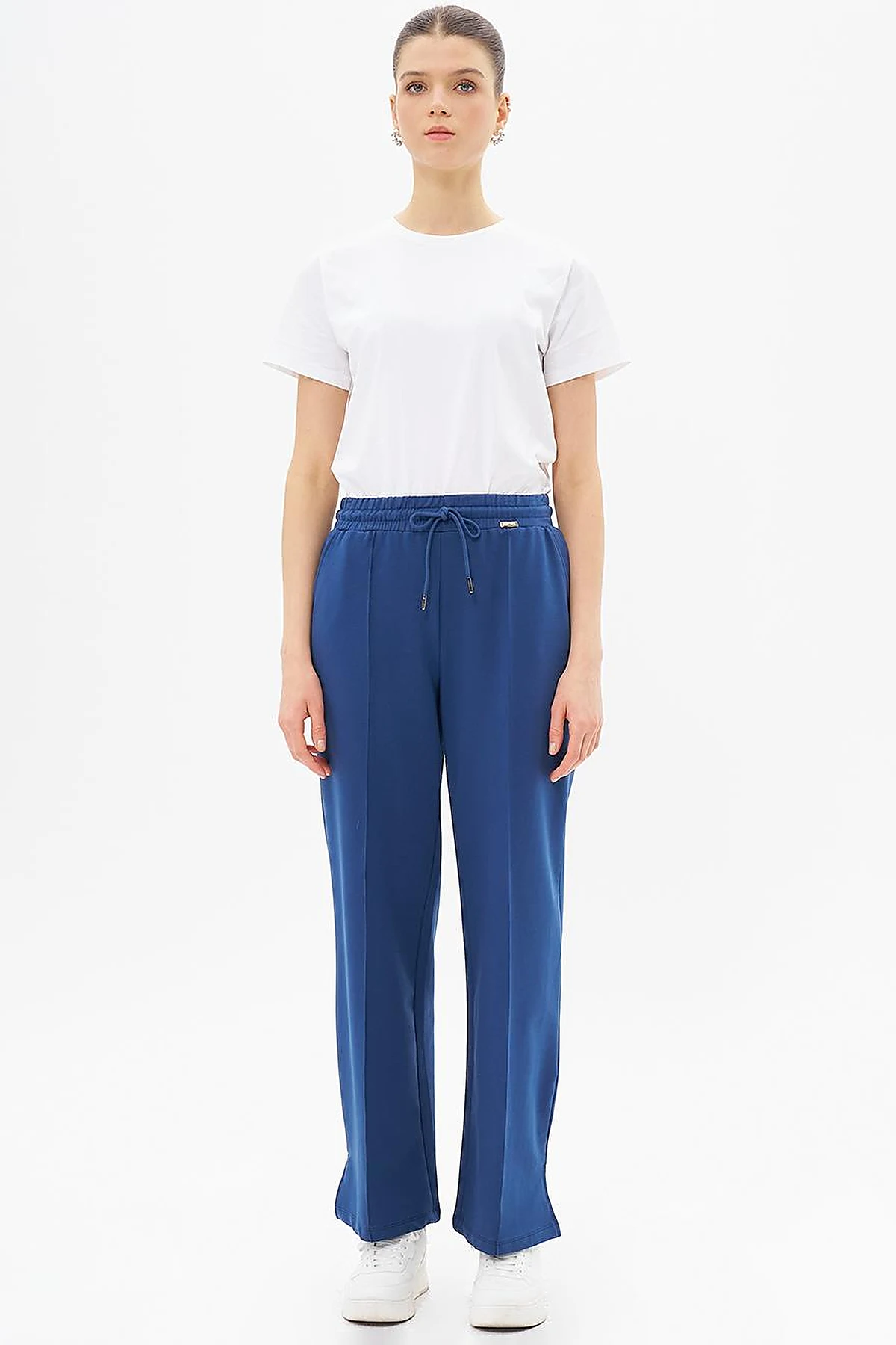 Topstitched Pants in Indigo