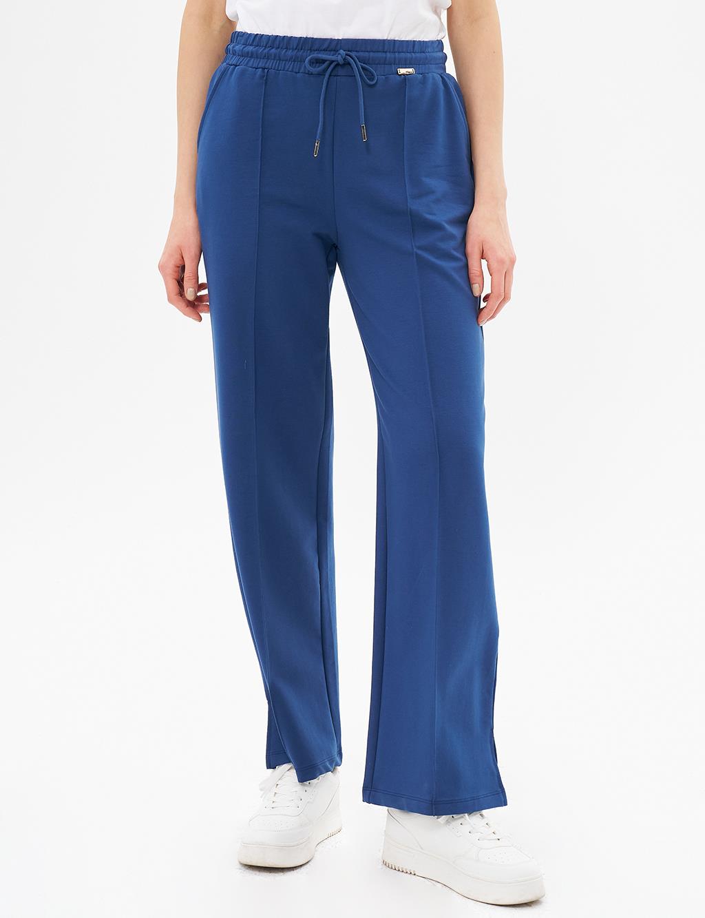 Topstitched Pants in Indigo