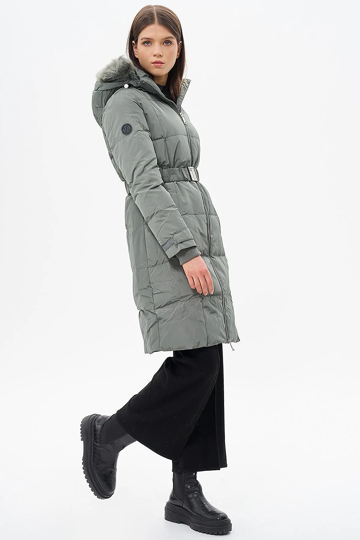 Hooded Down-Filled Jacket Moss Green