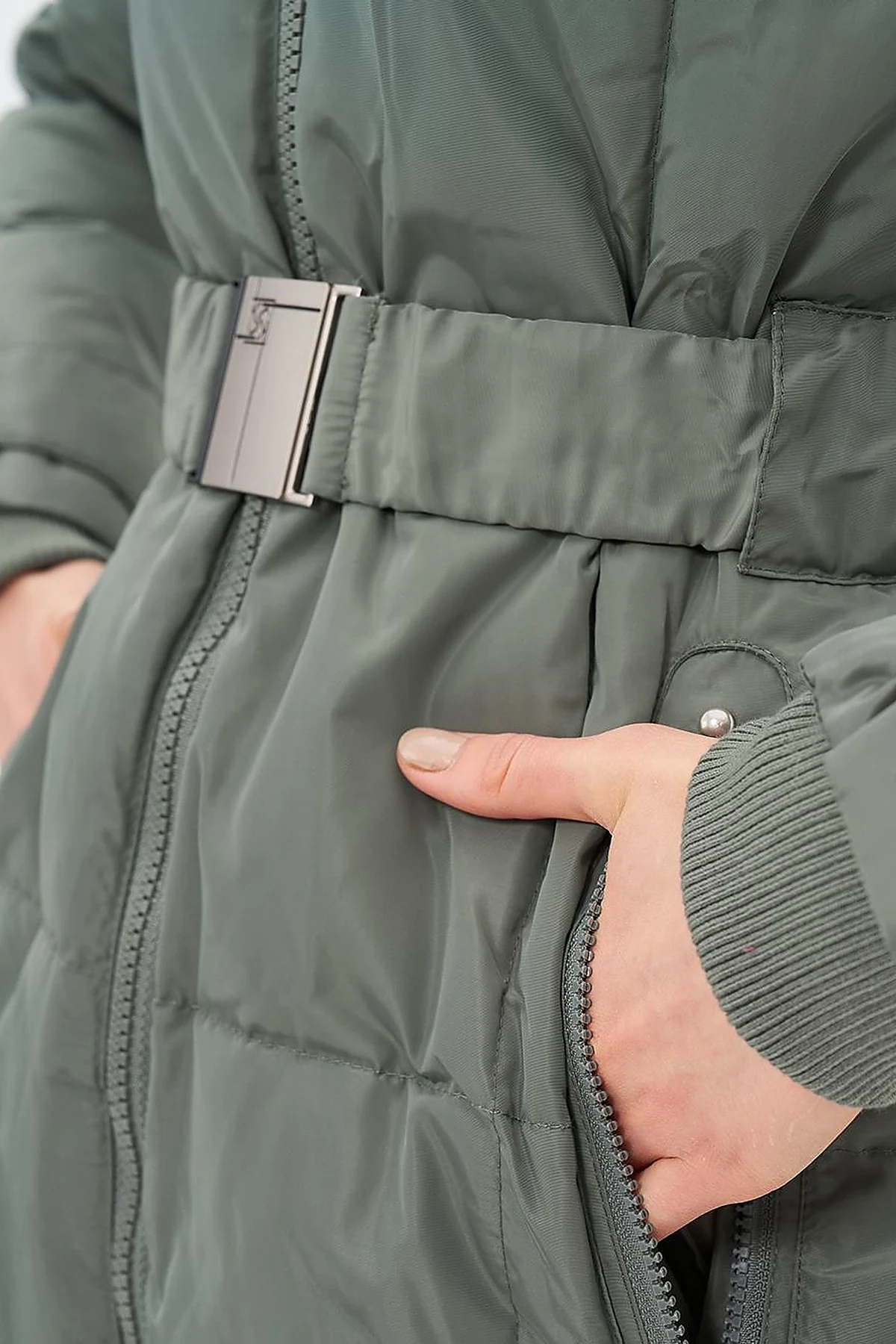 Hooded Down-Filled Jacket Moss Green