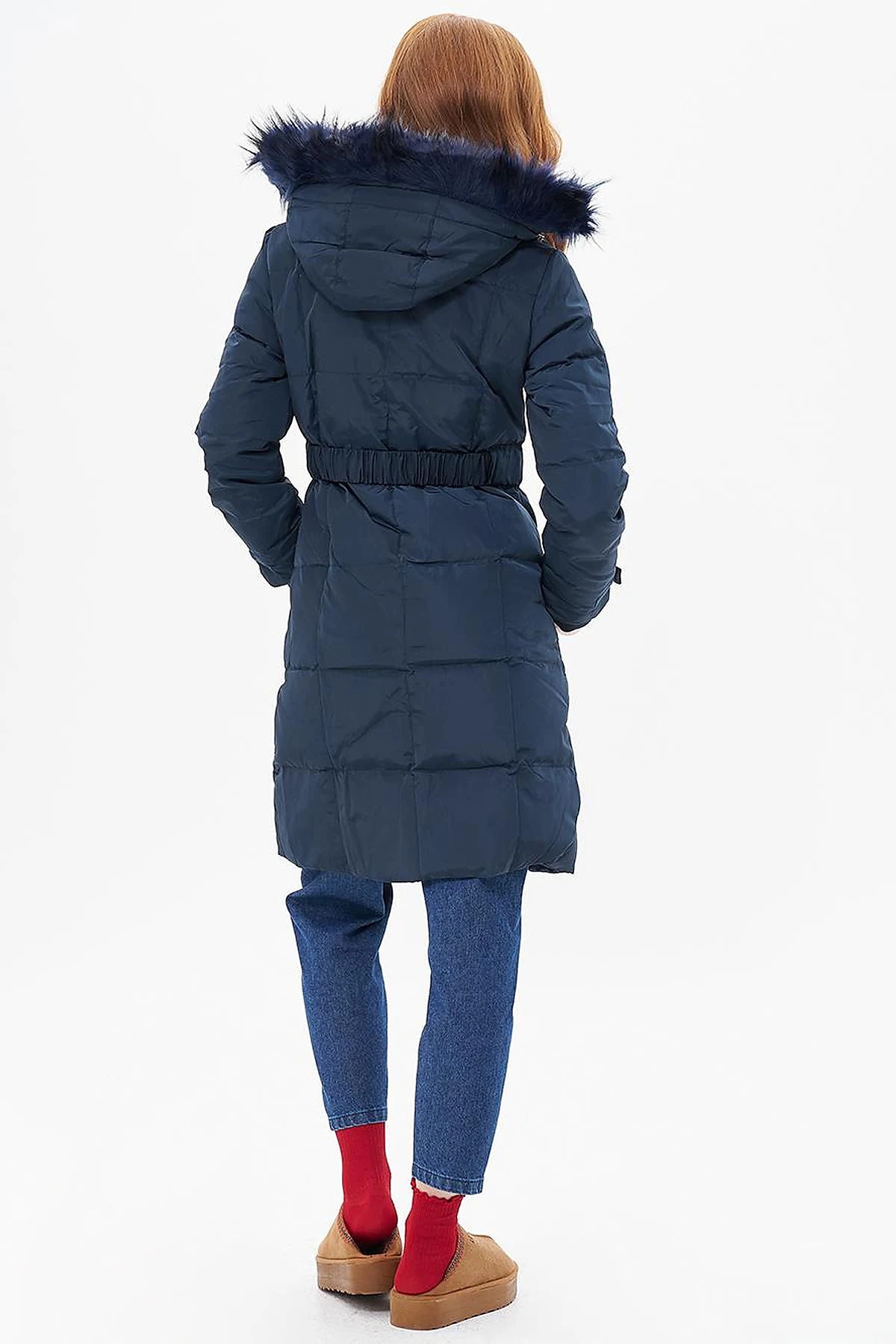 Hooded Down-Filled Jacket Navy
