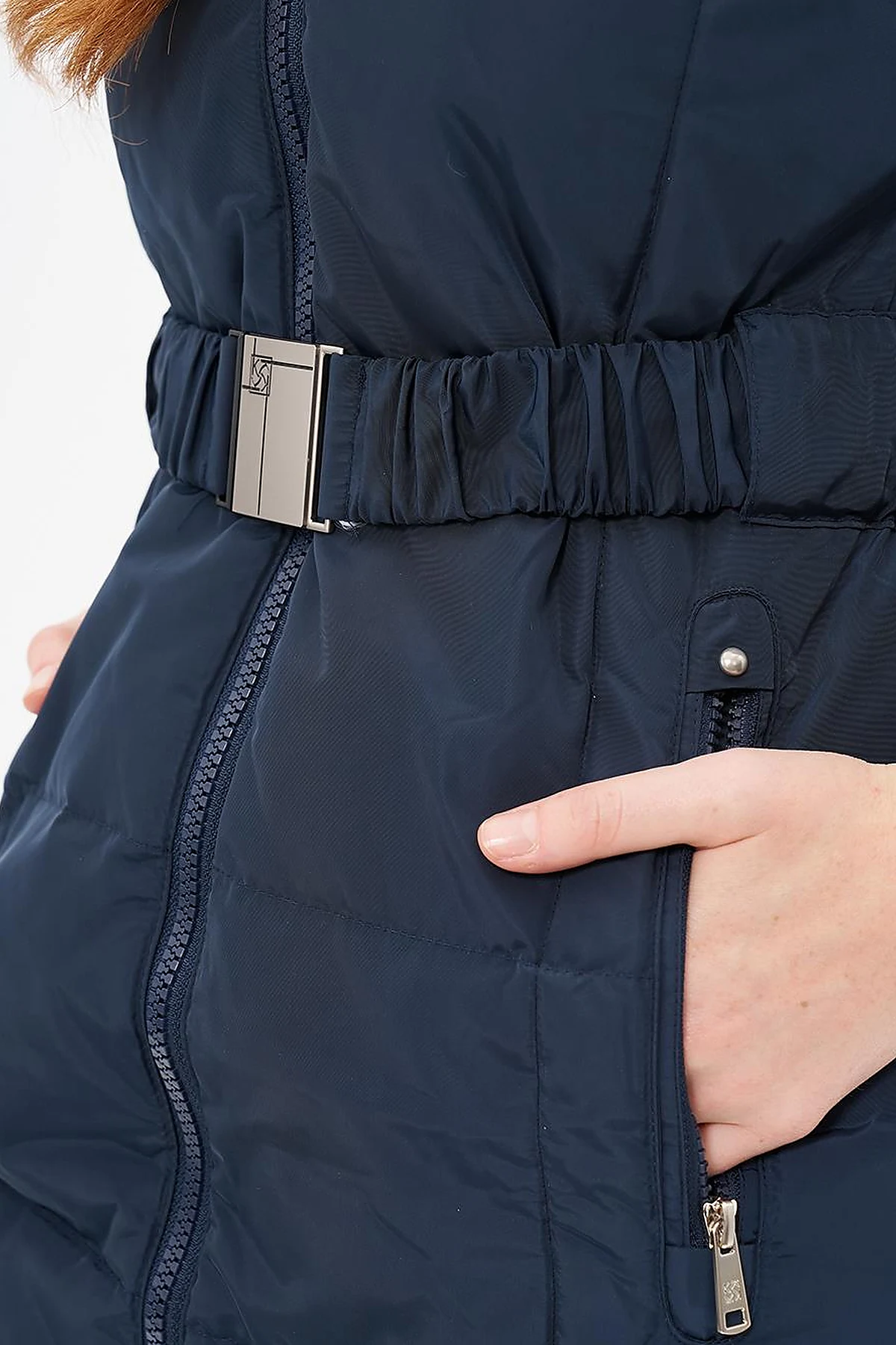 Hooded Down-Filled Jacket Navy