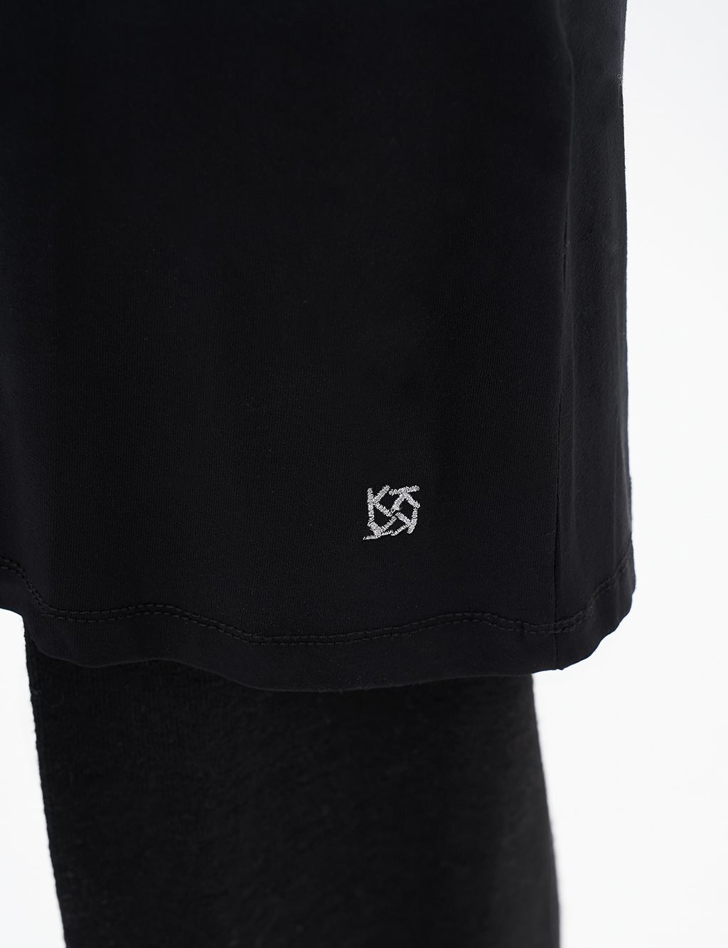 Sıfır Yaka Basic Kısa Kollu T-shirt Siyah