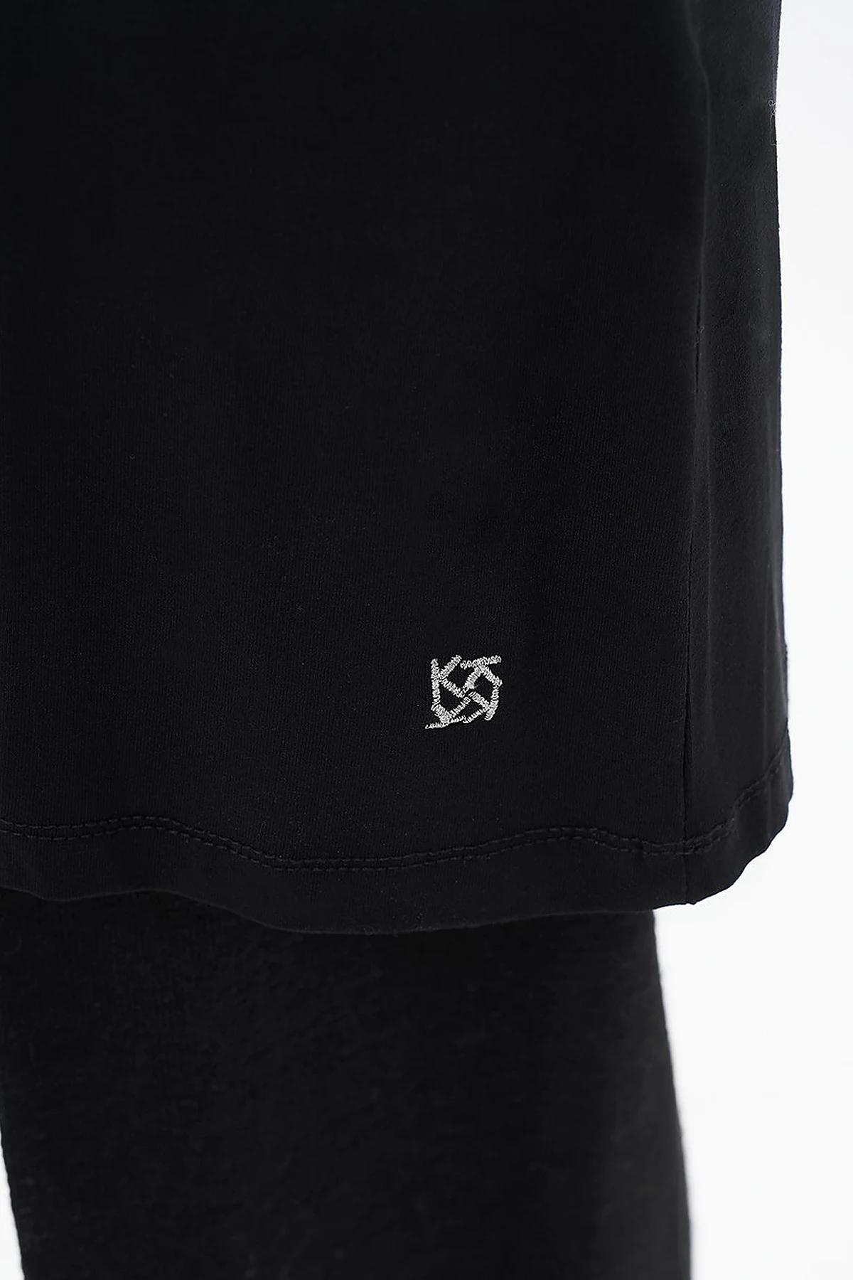 Sıfır Yaka Basic Kısa Kollu T-shirt Siyah