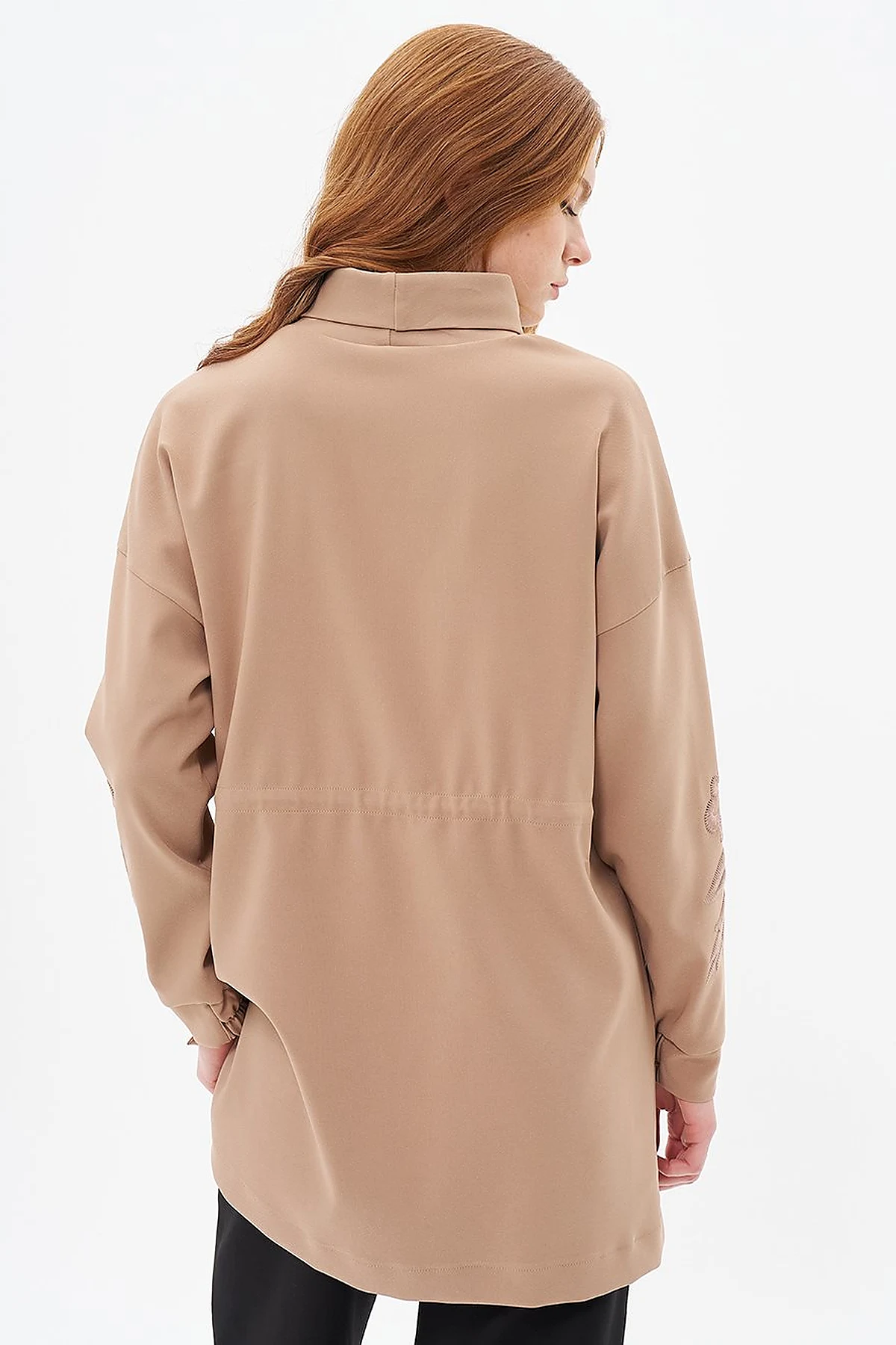Embroidered Sweatshirt Beige