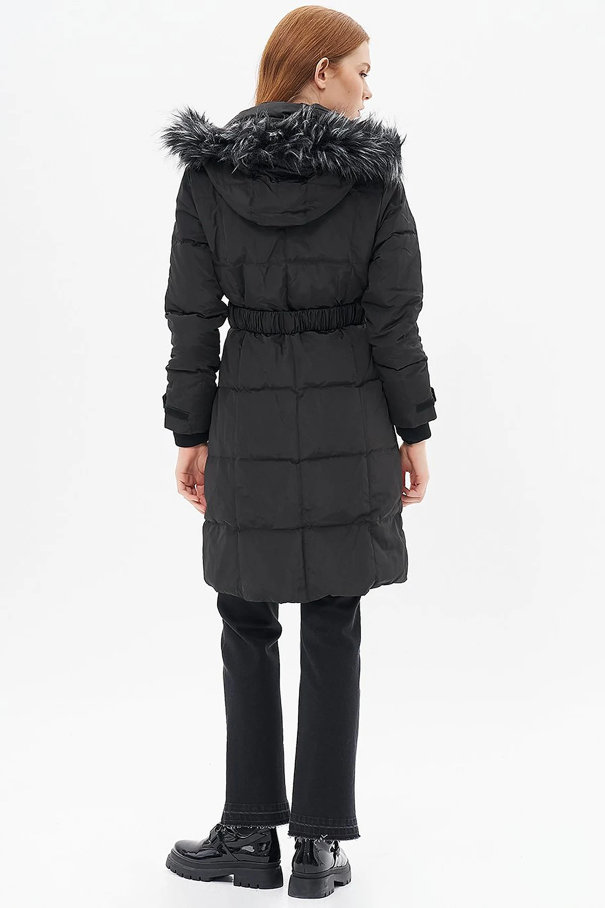 Hooded Down-Filled Jacket Black