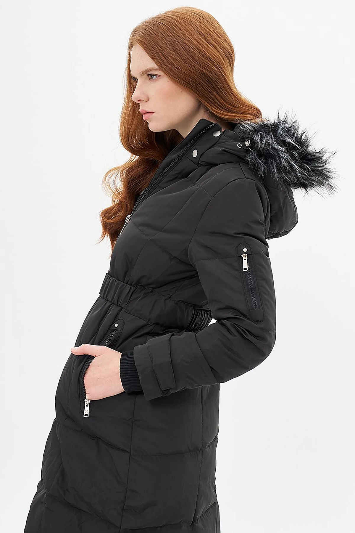 Hooded Down-Filled Jacket Black