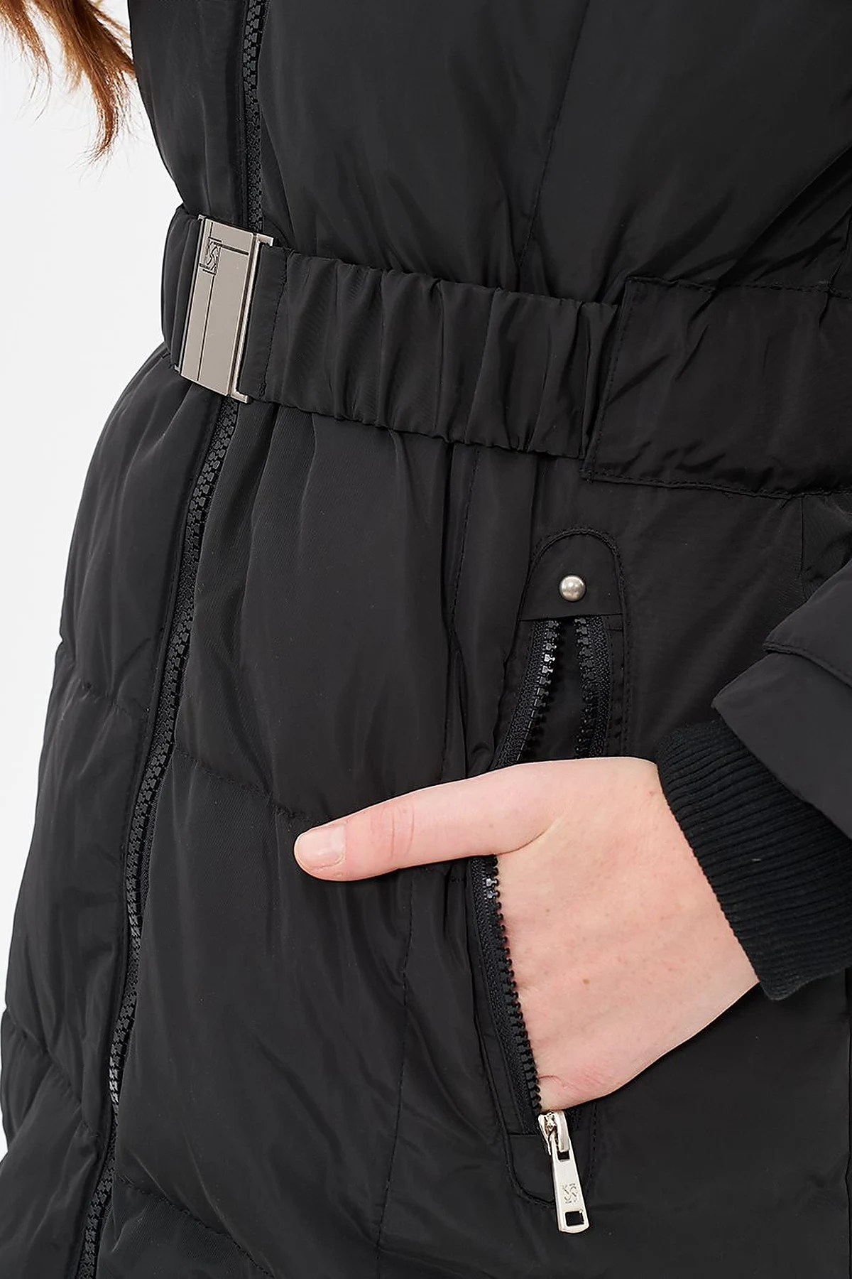 Hooded Down-Filled Jacket Black