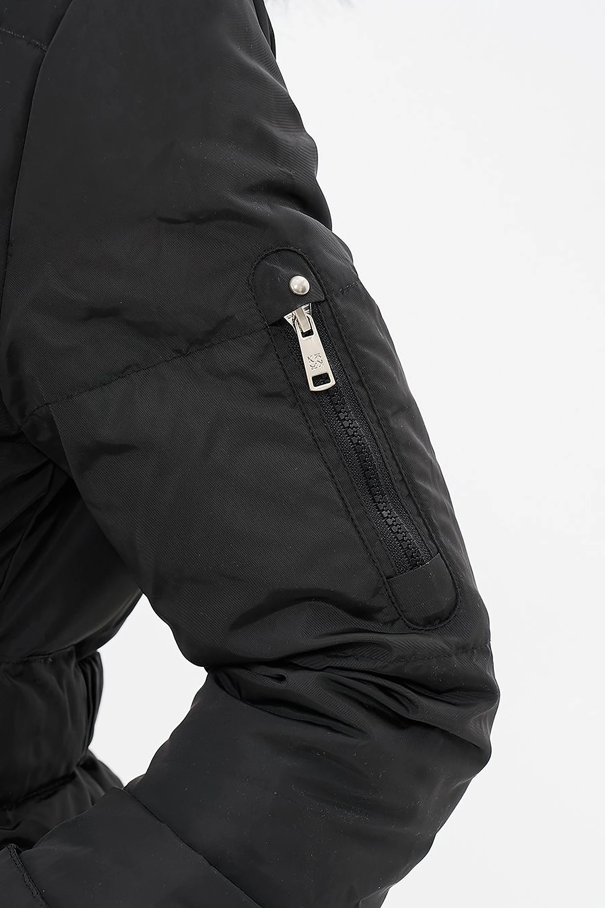 Hooded Down-Filled Jacket Black