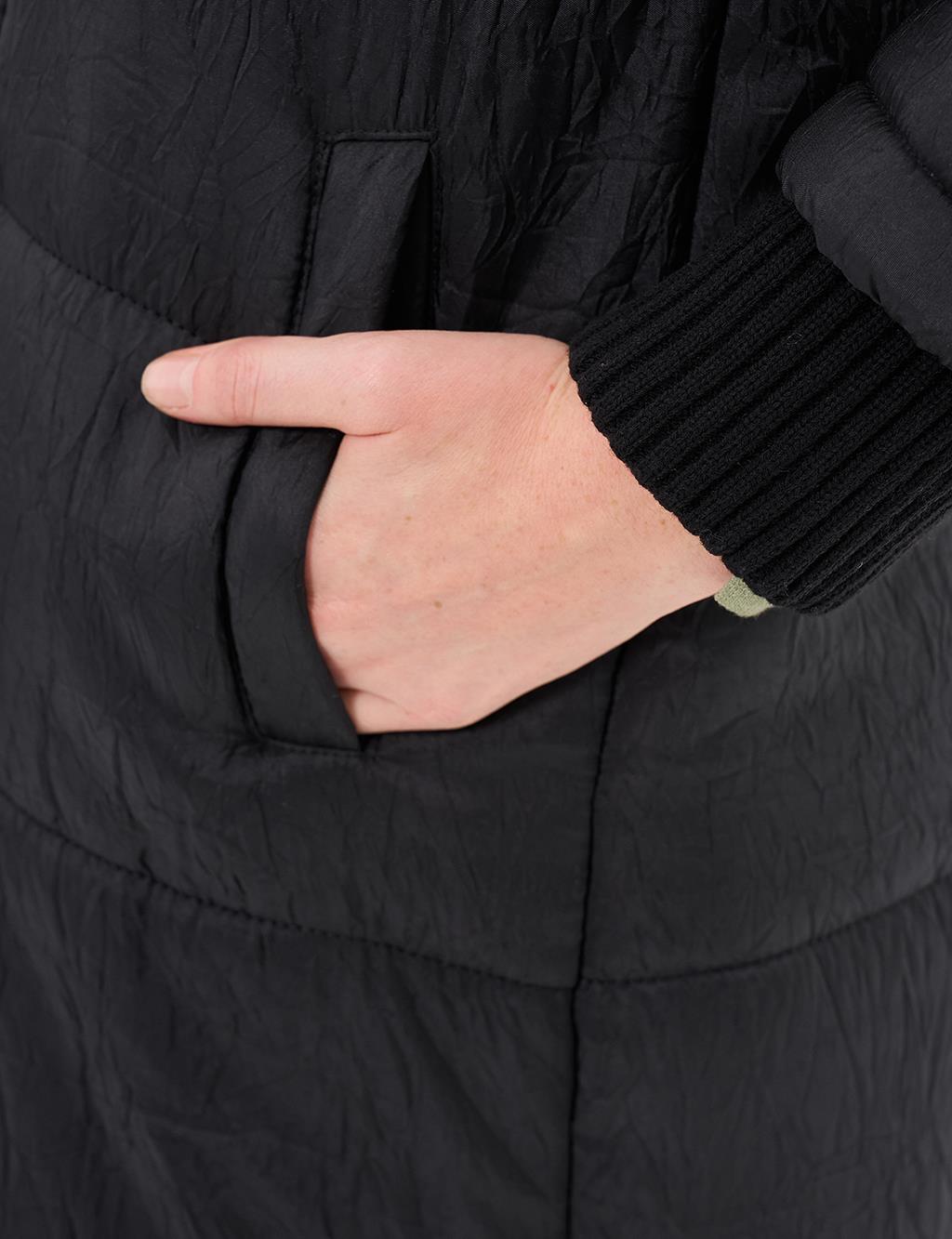 Knitwear Detailed Coat Black