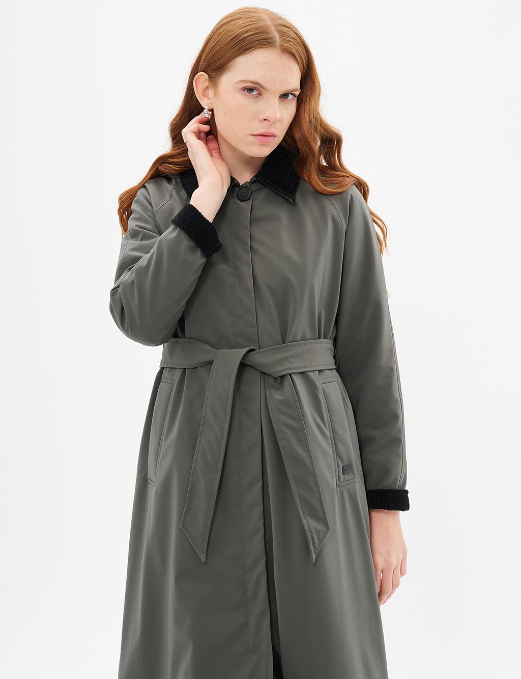 Belted Coat Khaki