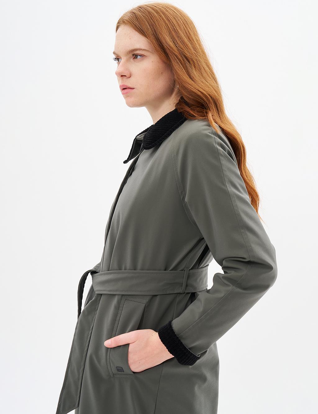 Belted Coat Khaki