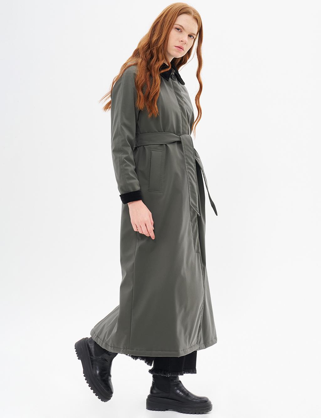 Belted Coat Khaki