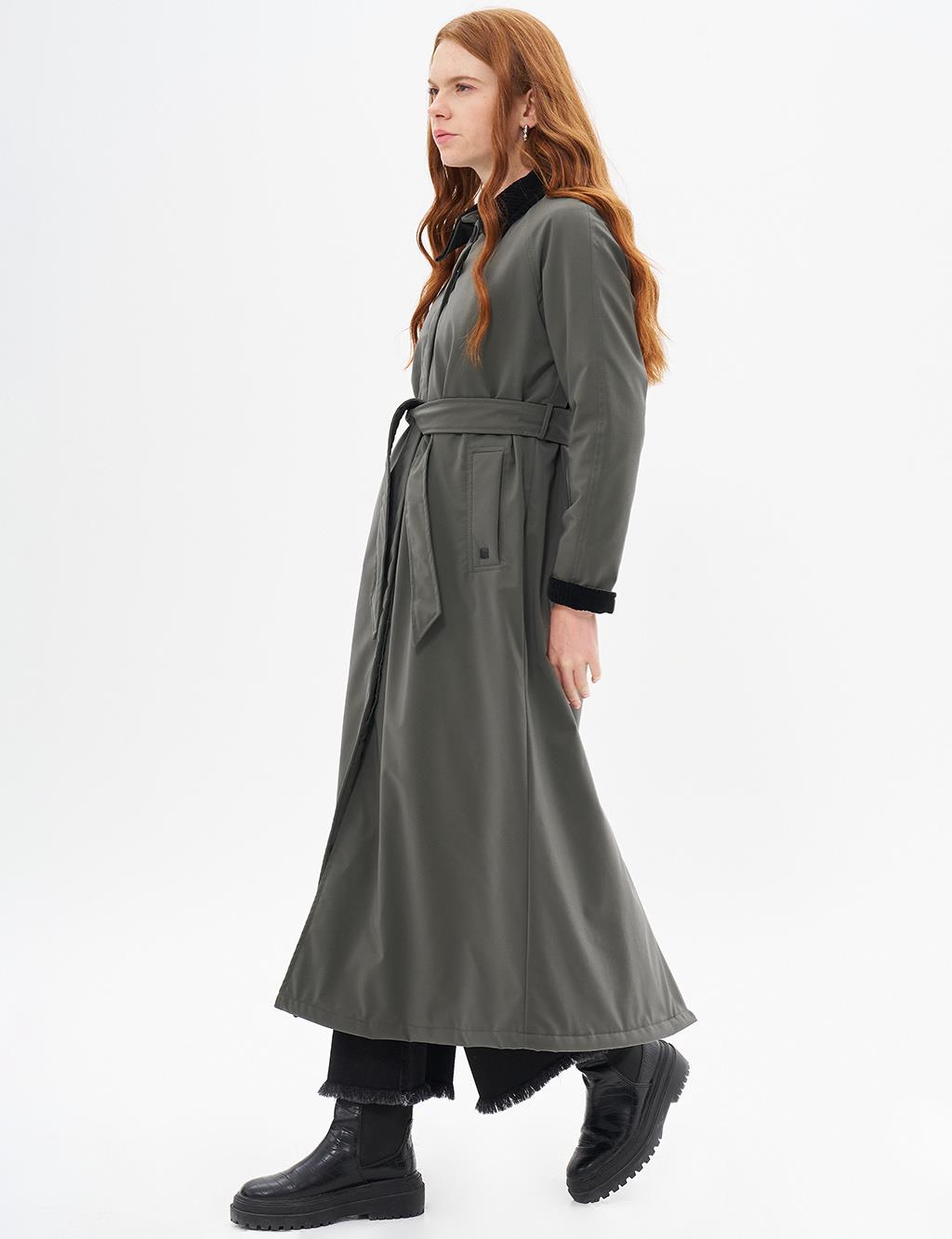 Belted Coat Khaki