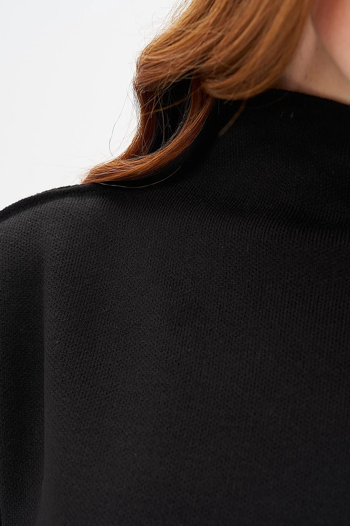 Boat Neck Knitwear Tunic Black