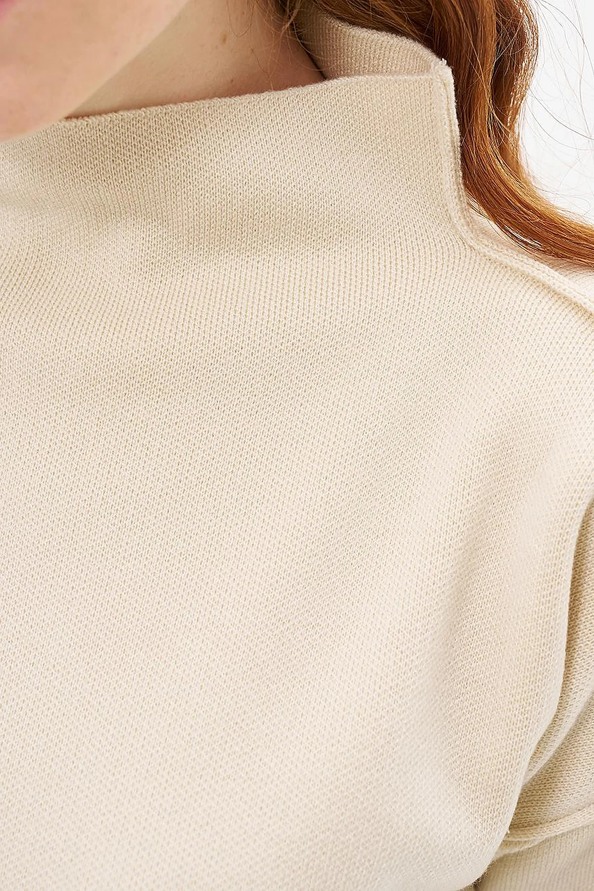 Boat Neck Knitwear Tunic Stone