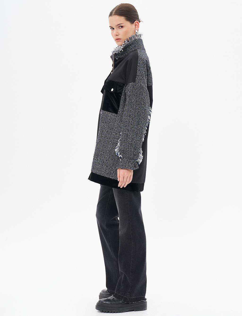 Tassel Detailed Jacket Black