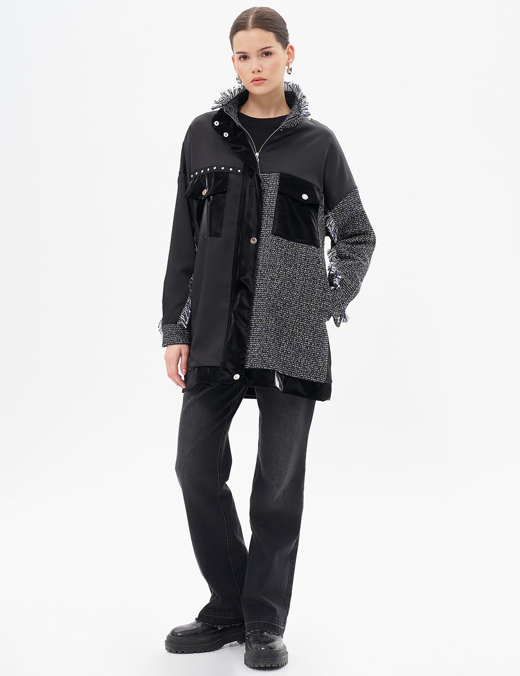 Tassel Detailed Jacket Black