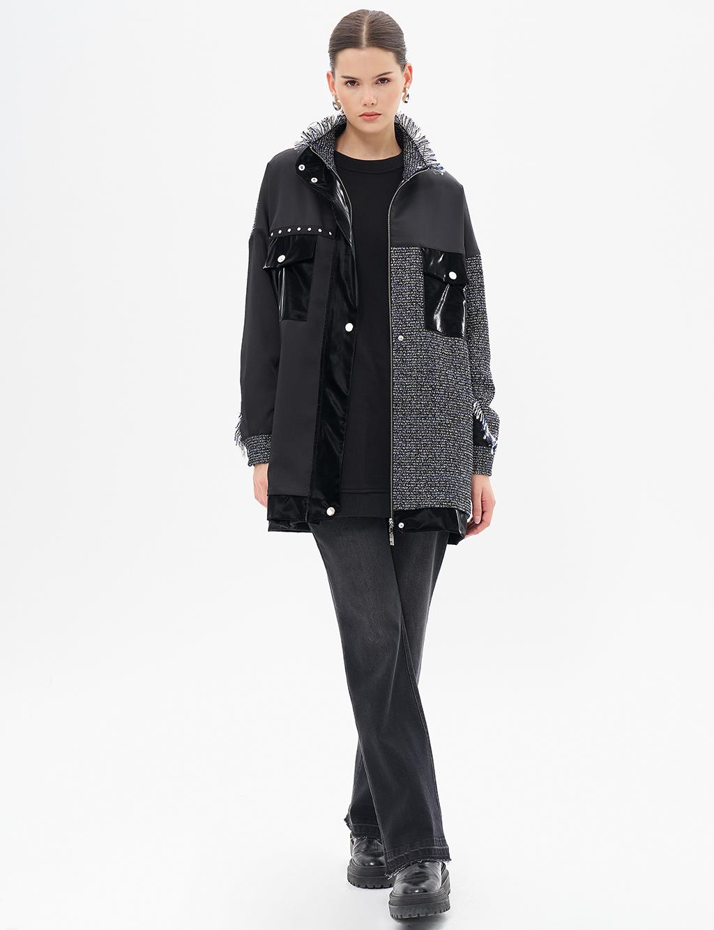 Tassel Detailed Jacket Black