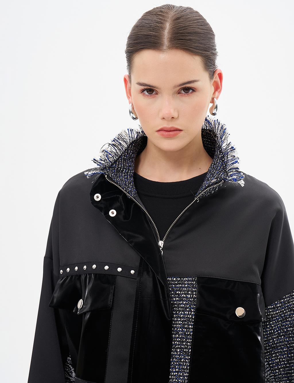 Tassel Detailed Jacket Black