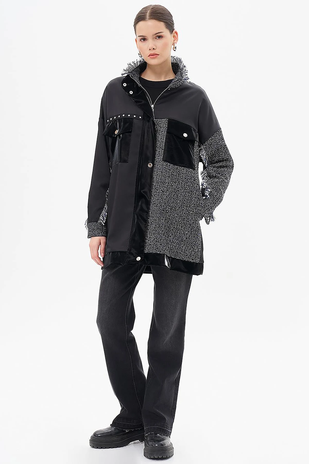 Tassel Detailed Jacket Black