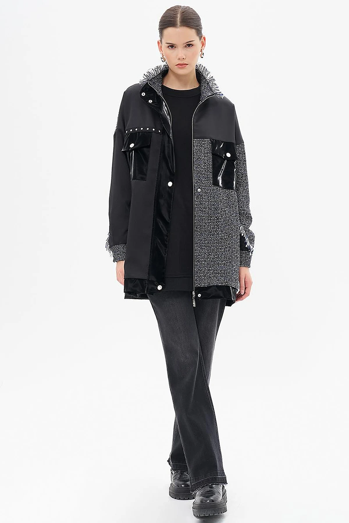 Tassel Detailed Jacket Black