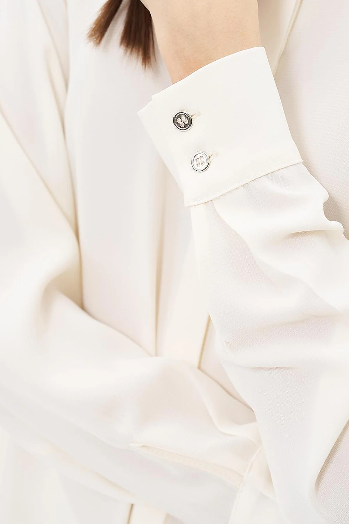 Basic Shirt Collar Tunic in Ecru