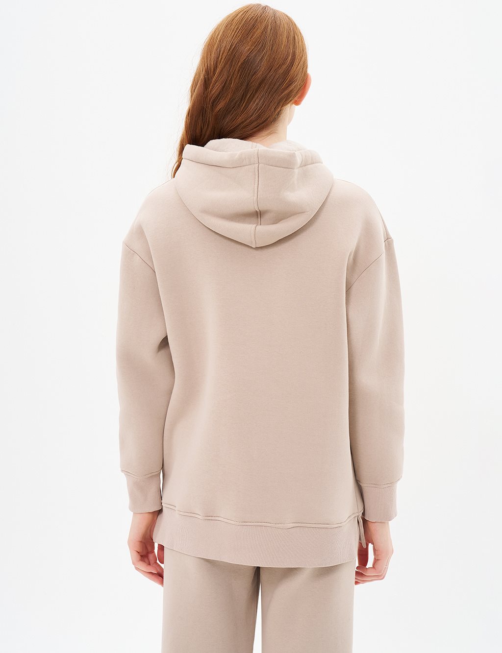 Hooded Sweatshirt in Stone