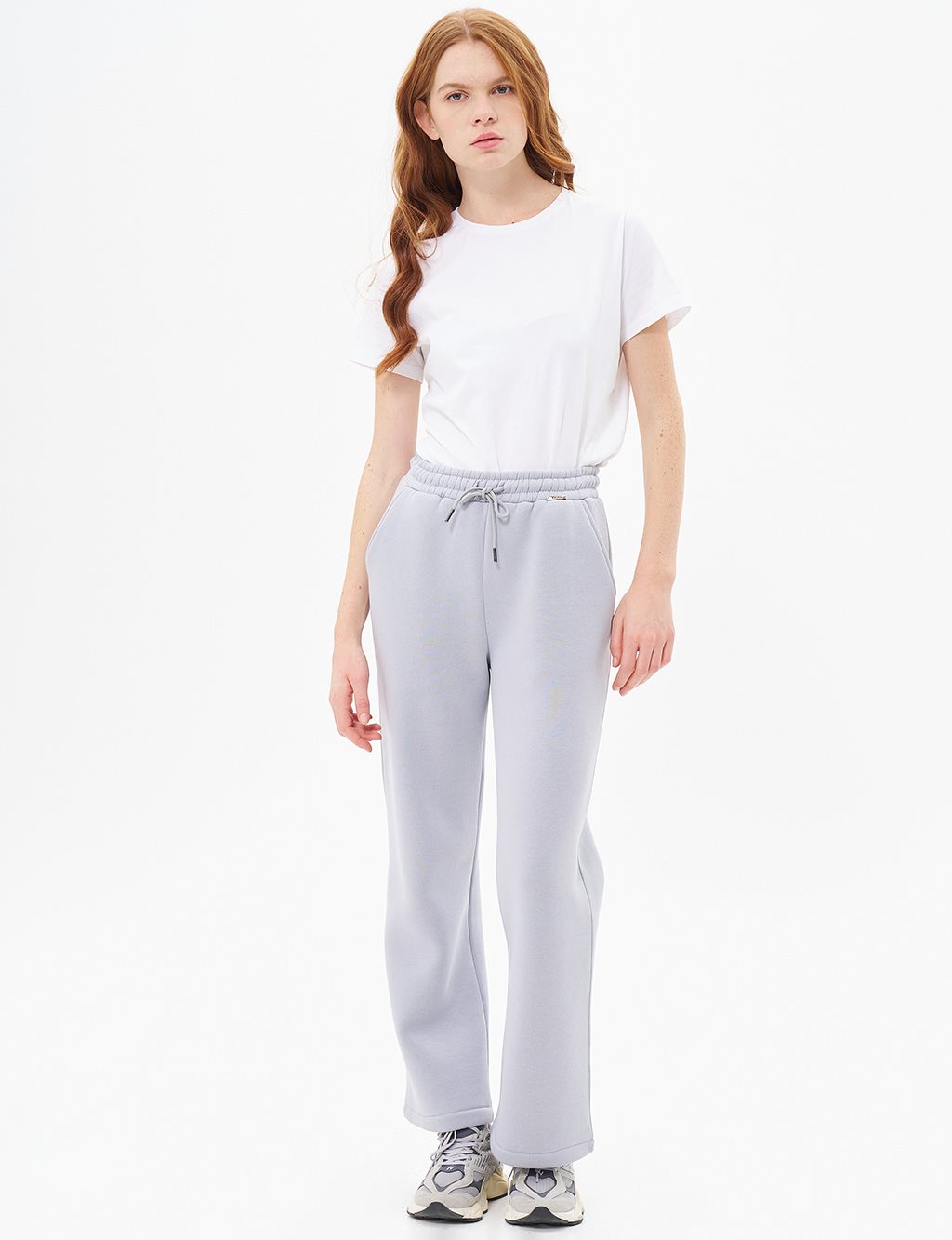 Elastic Waist 3-Piece Sweatpants in Grey