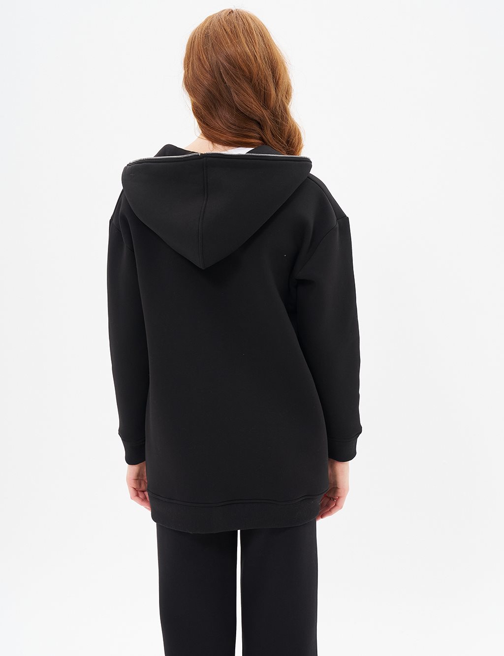 Hooded 3-Piece Sweatshirt in Black