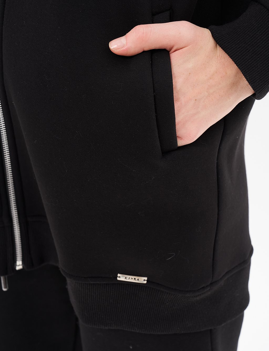 Hooded 3-Piece Sweatshirt in Black