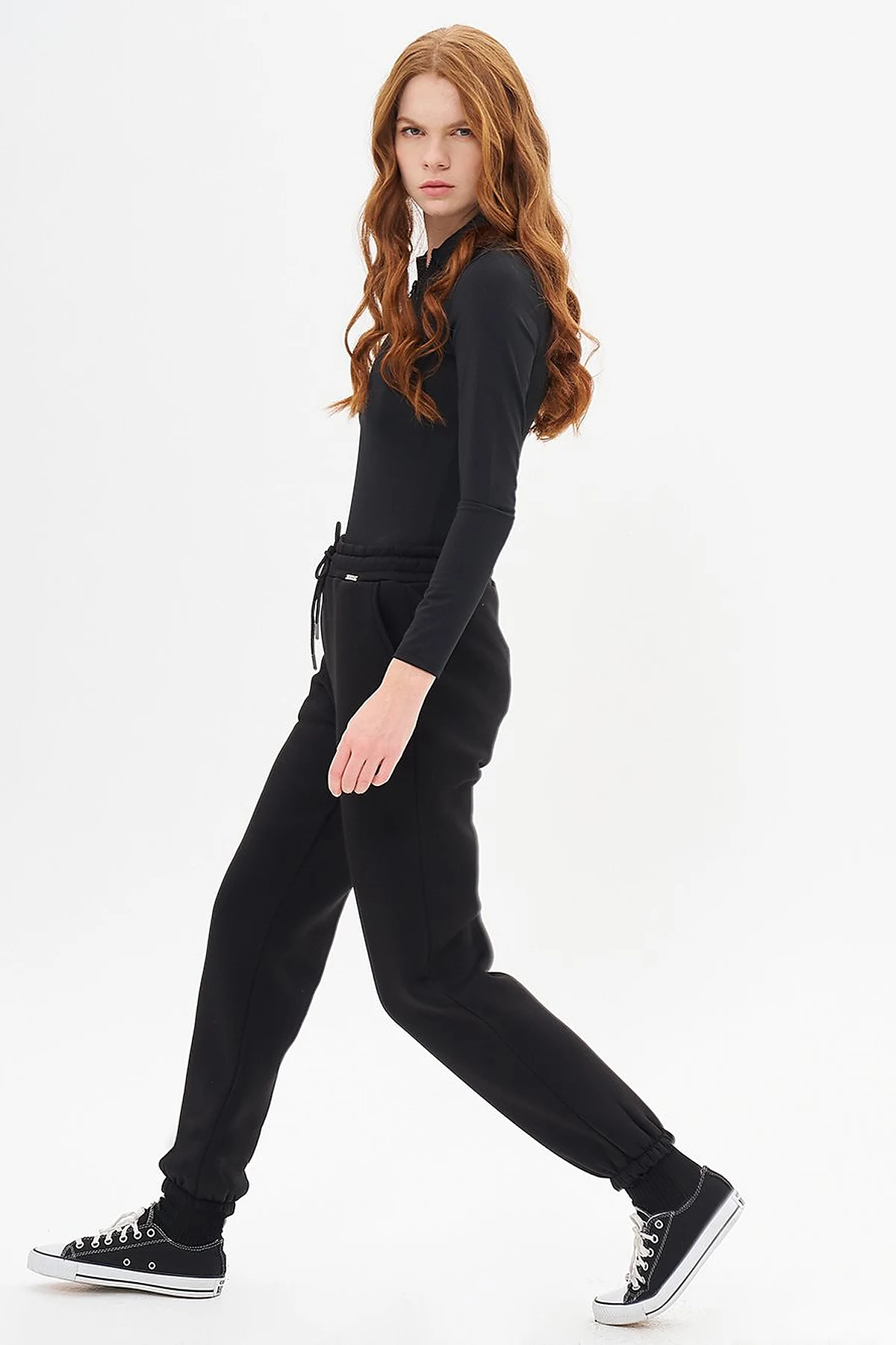 3-Piece Jogger Pants in Black