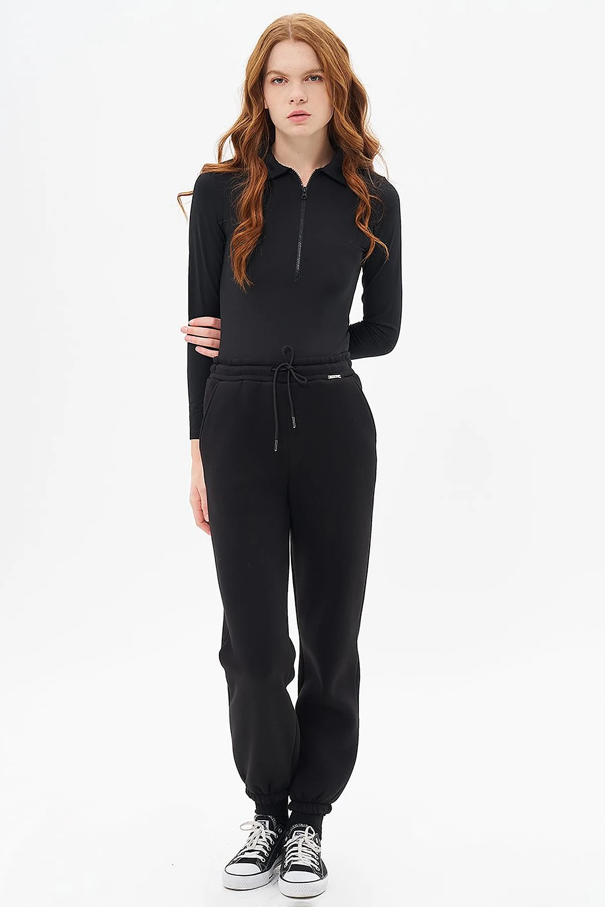 3-Piece Jogger Pants in Black