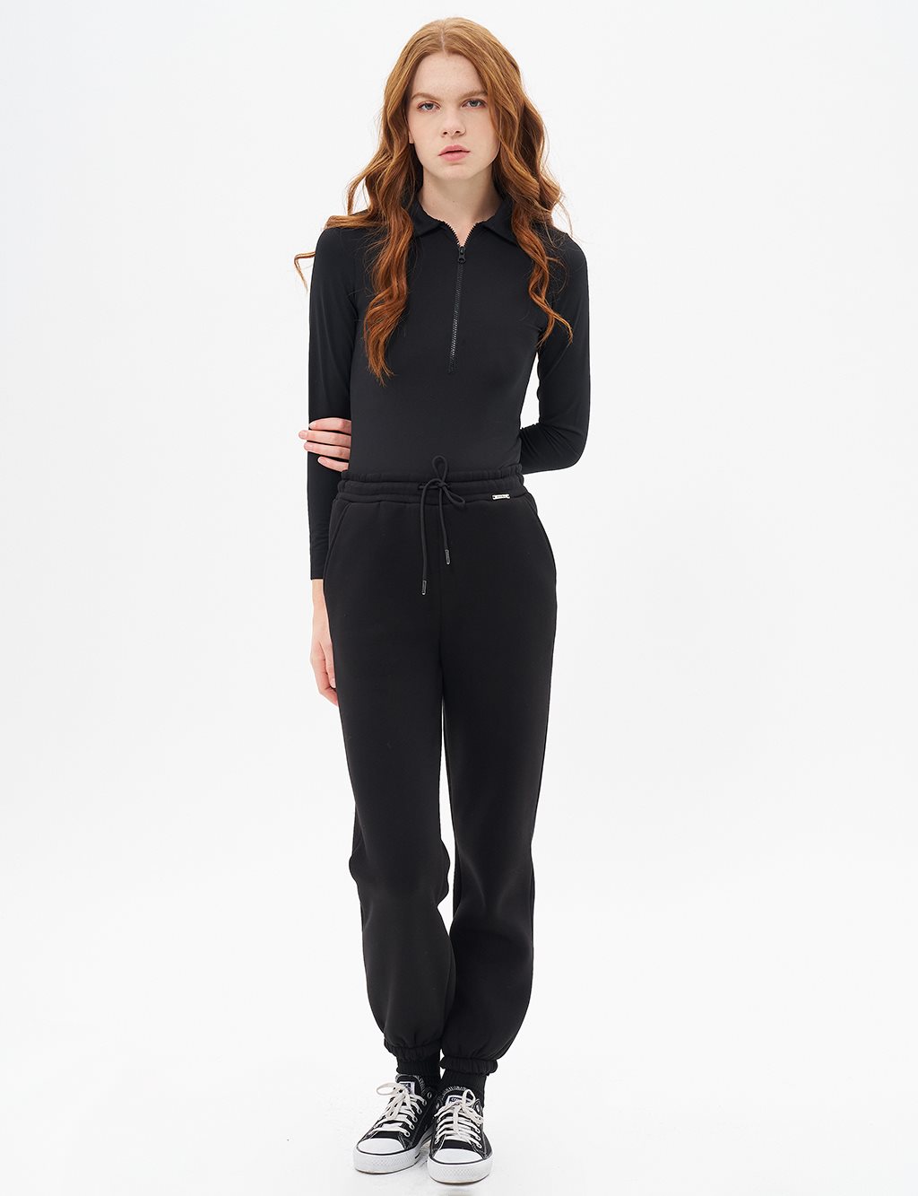 3 İplik Jogger Pantolon Siyah